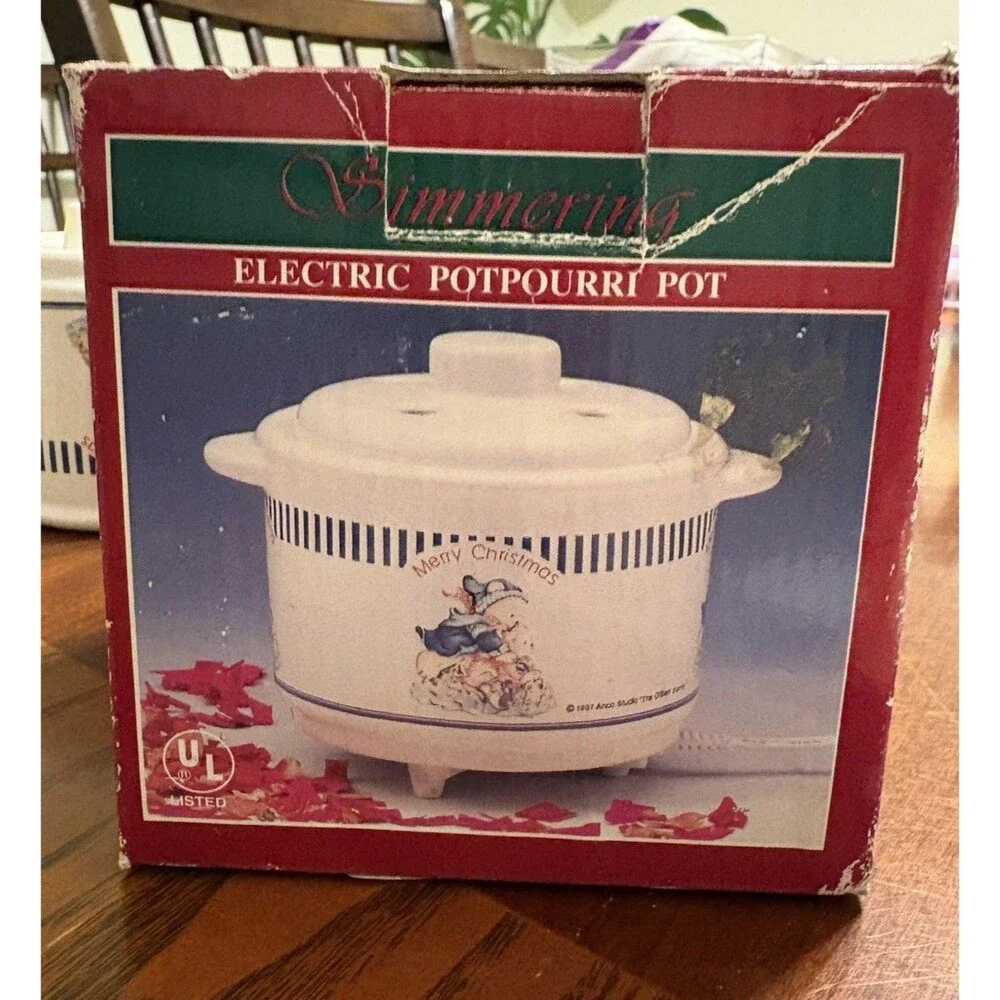 Anco Studio Electric Potpourri Pot The O’Bear Family Vintage Original Box 1997